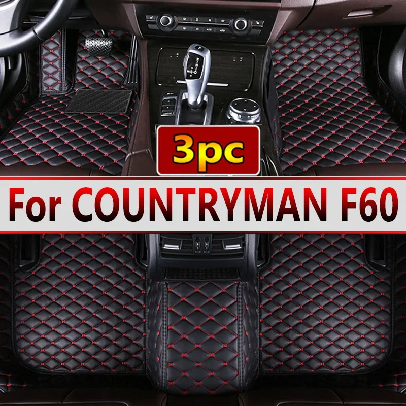 Custom Car Floor Mats for MINI COUNTRYMAN F60 5 Seat 2017-2021 Year Eco-friendly Leather Car Accessories Interior Details