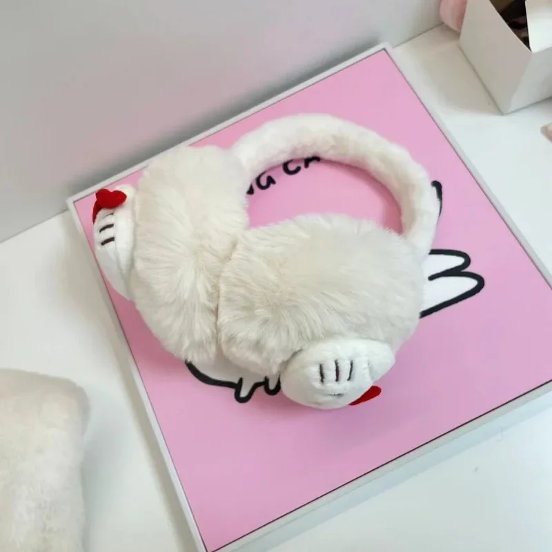 Sanrio Cartoon Hello Kitty Animation Cute Gloves Earmuffs Scarf Three-piece Set Warm and Coldproof Kawaii Gift Accessories Sweet