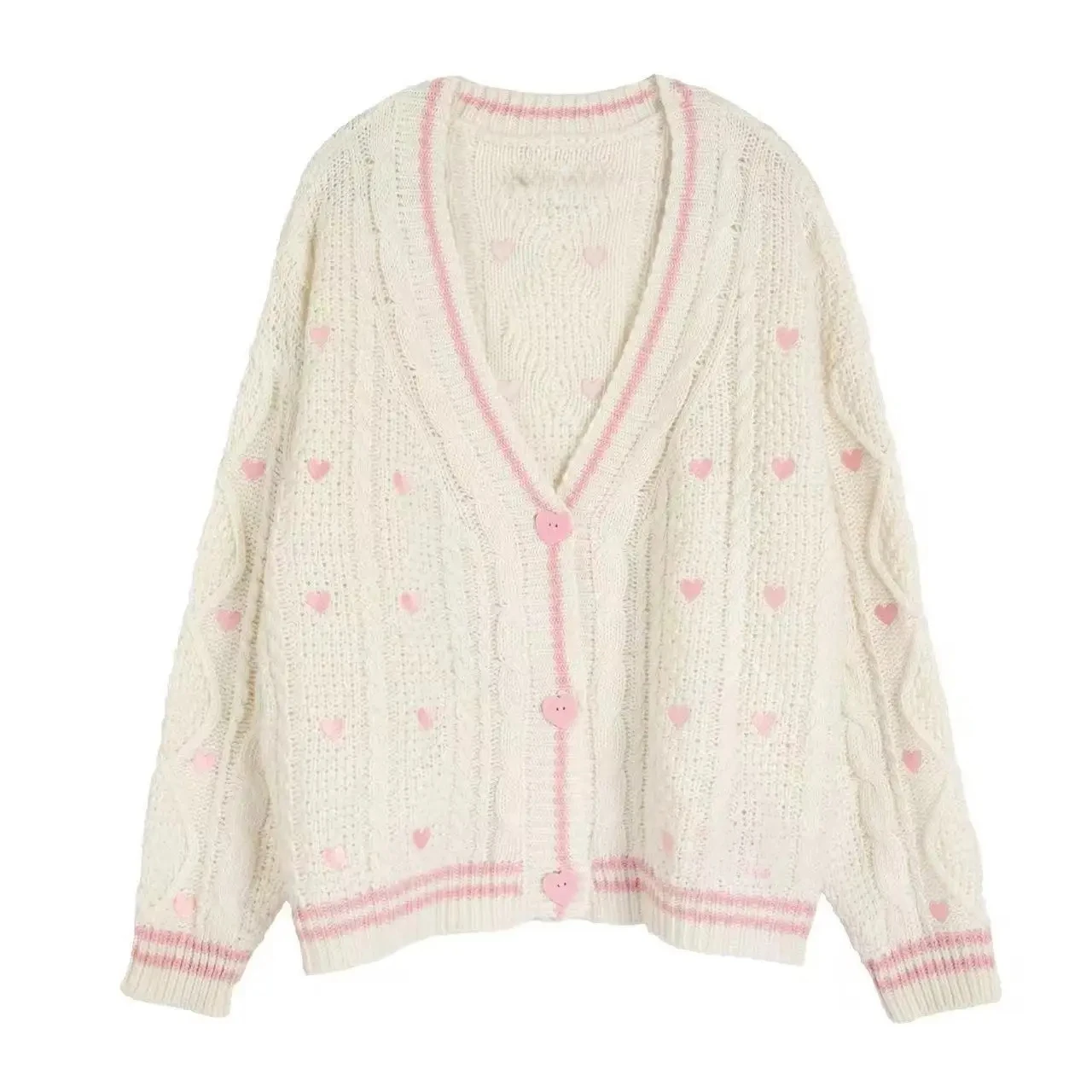 

Fans-made Un official Taylor's 2025 Lover Cardigan Valentine Gift Pink Knitted Y2K Casual 096