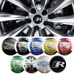 56mm Alloy Car Wheel Center Hub Sticker Decals for Jaguar E Pace Etype XE XK XJ XF F Pace F-type X-type S-type XJS XJL XJ6 XKR