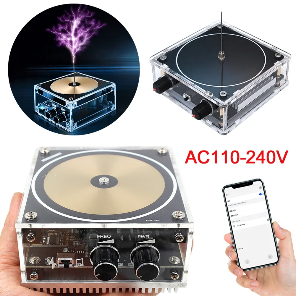 Musical Tesla Coil Bluetooth Mini Tesla Coil Music Box Speaker AC110-240V 120W Voltage Pulse Electric Arc Generator Friend Gift