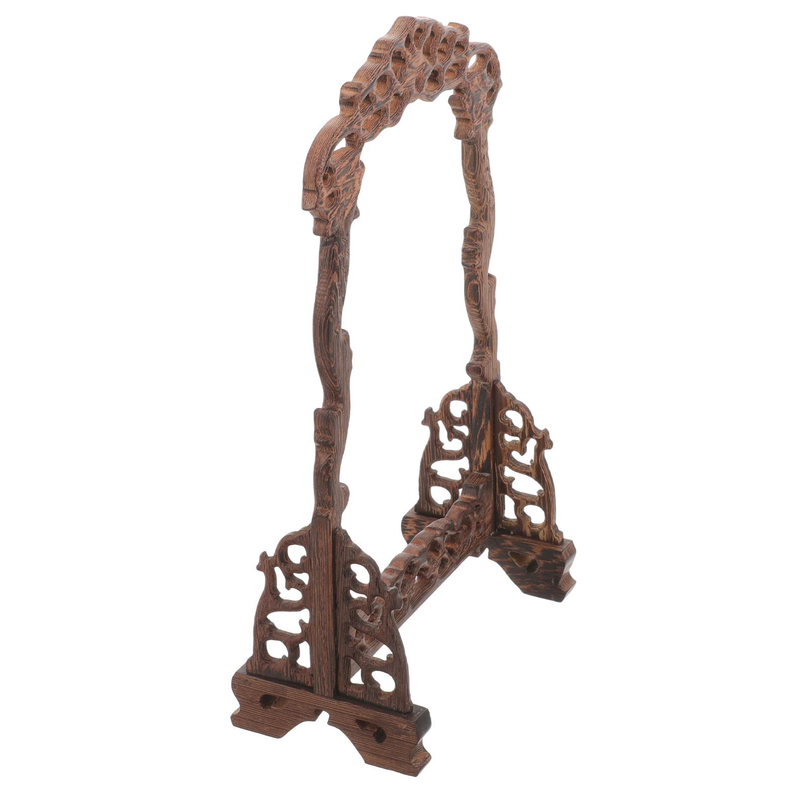 

1pcs Jade Ware Display Holder Wooden Jewelry Organizer Rack Necklace Bracelet Storage Stand Small Jewelry Display Retail Decor