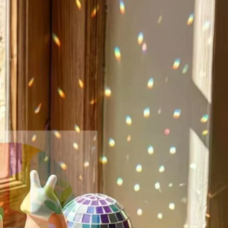 Miniature Snail Disco Ball Sun Catcher 1/2 Pcs Retro Light Refracting for Backpack Pendant Daily Decor Gift