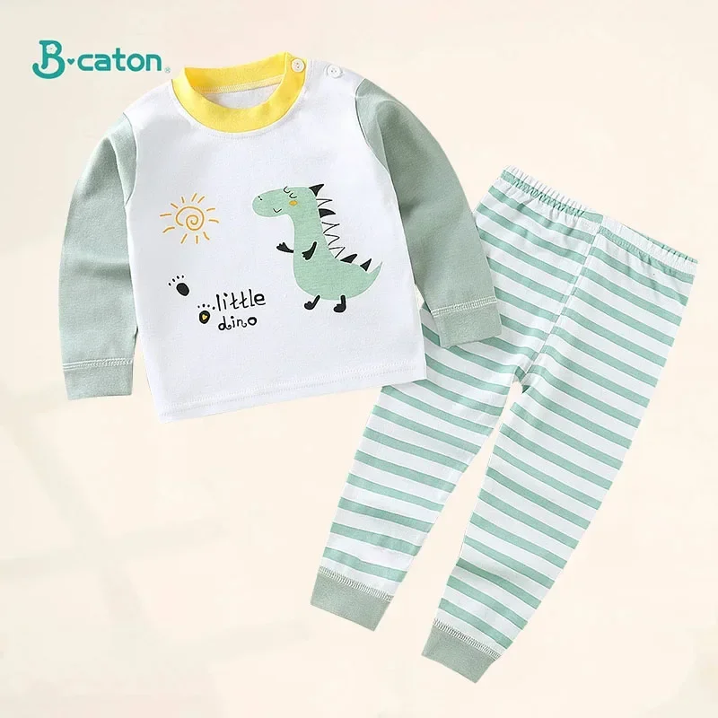 Children Sets Kids Clothes Boys Girls Suit Pajamas Children Clothinng Pants Cartoon Autumn Winter Sleepwear Outfits Cotton