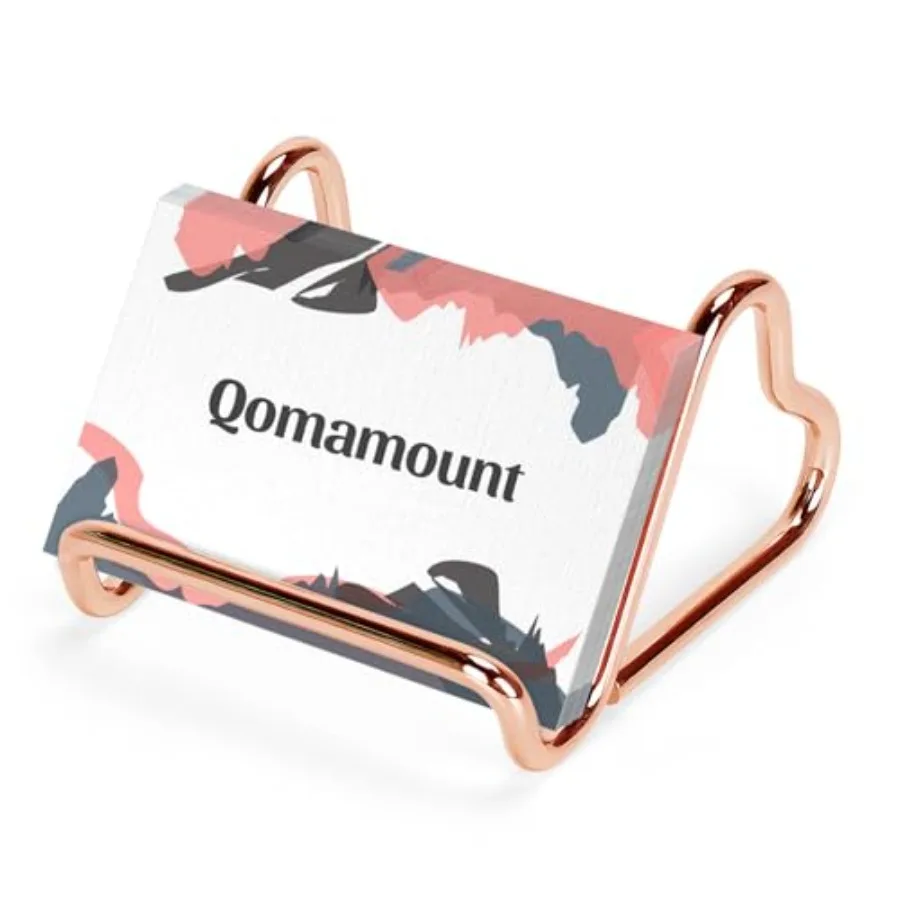 Business Card Holder, Cute Heart-Shaped Metal Card Display Stand, Vertical Desktop Name Card Organizer, Small Phone Stand and P