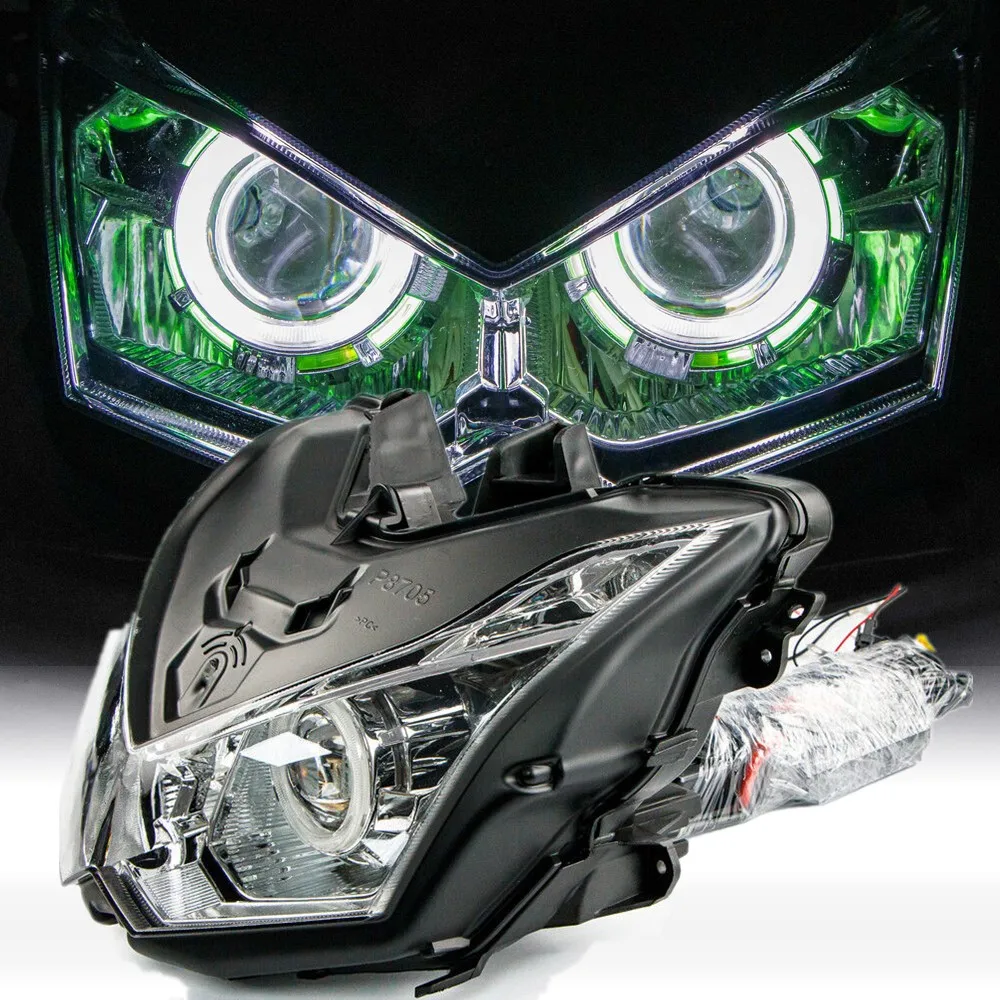 Motorcycle Accessories For 2010-2013 Kawasaki Z1000 Headlight Blue /Green DRL Headlamp Z 1000 Front Led Lights