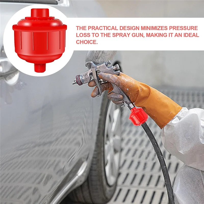 

A25F-4PCS Disposable Air Water Filters, Mini Disposable Spray Gun Filter, 1/4 Inch Threads, For Most Spray Guns And Air Tools