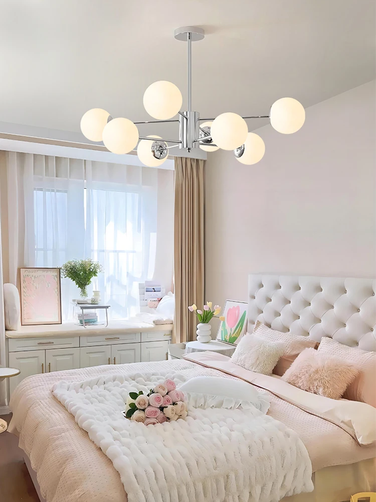 Unique simple white warm designer modern high quality LED chandelier lighting Lustre living room bedroom ceiling lamp