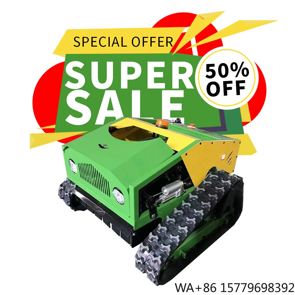 New Home Use Remote Control Grass Cutting Machine Crawler Bush Cutter AI Robot Lawn Mower for Agriculture and Garden