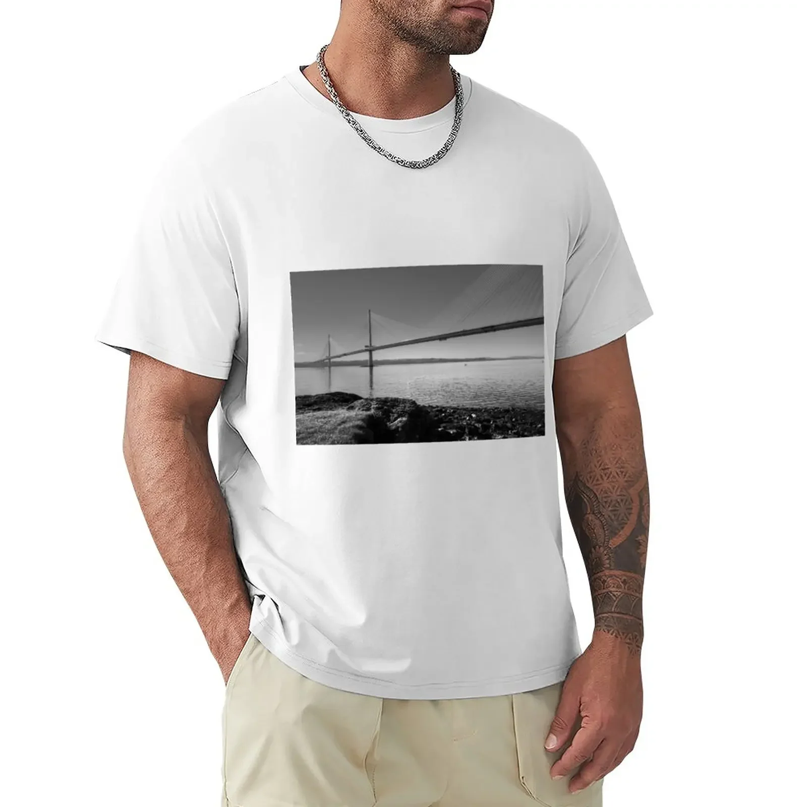 Queensferry Crossing, Queensferry, Scotland. T-Shirt funnys oversized hippie clothes designer t shirt men