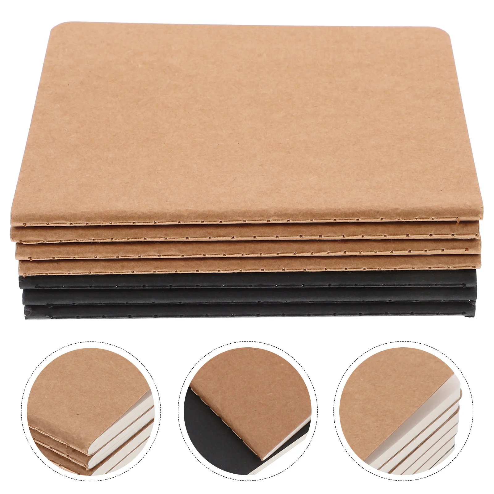 

6Pcs Minimalist Blank Notebook Set A6 Unlined Portable Sketchbook for Drawing Writing Journaling Students Artists Travelers