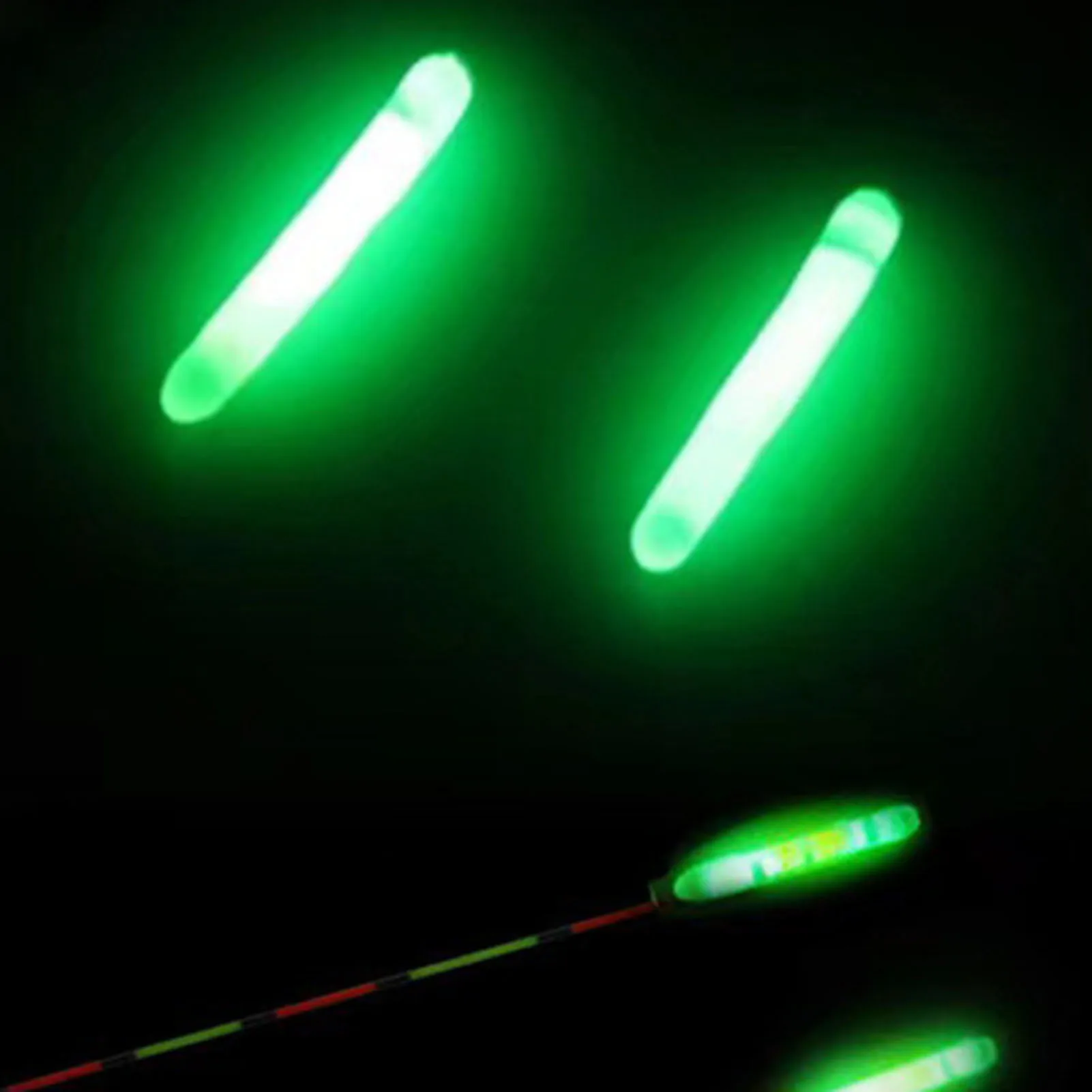 100PCS Outdoor Fishing Glow-in-the-dark Stick Long Lasting Pole Glowing Stick Fish Attracting for Dad Boyfriend Fishing Tool