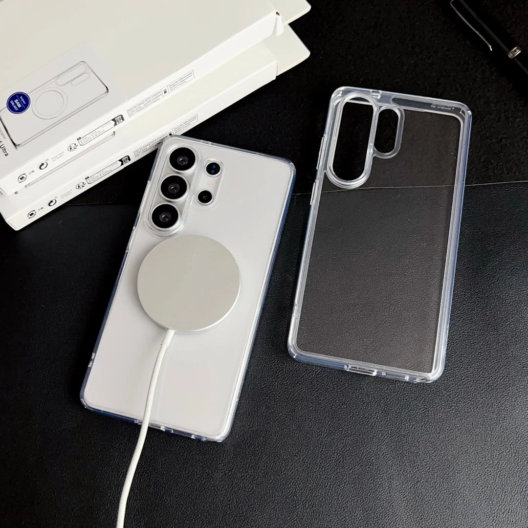 Nueva Funda Magnética Transparente Mate Spigen para Samsung S26 Ultra S25 S24 Plus, Carga Inalámbrica, Resistente a Impactos, Carcasa Rígida