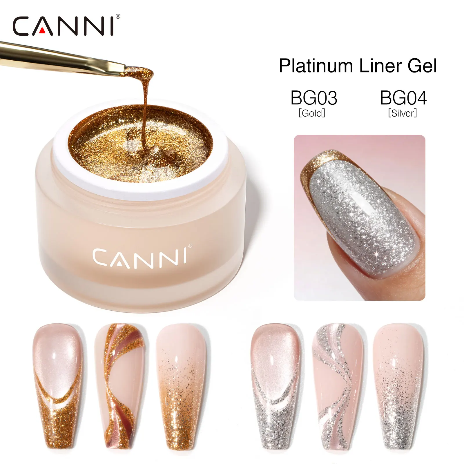 10ml CANNI Neuerscheinung Multifunktionales Gel 5 in 1 Schwarz Weiß Plastergel Ohne Brennen Abziehbares UV-LED-Konstruktionsgel für Nagel-Maniküre – Detail 4