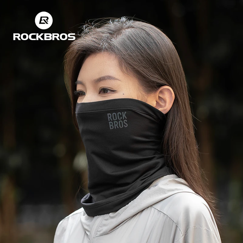 ROCKBROS Winter Keep Warm Cycling Face Mask Fleece Hiking Camping Ski Balaclava Neck Scarf Windproof MTB Road Bicycle Bike Mask