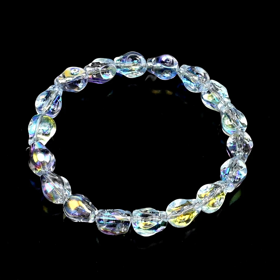20pcs 10mm Skull Shape Crystal Beads Transparent Glass Beads for Jewelry Making Diy Earrings Bracelet Necklace Accessories 10mm view 6
