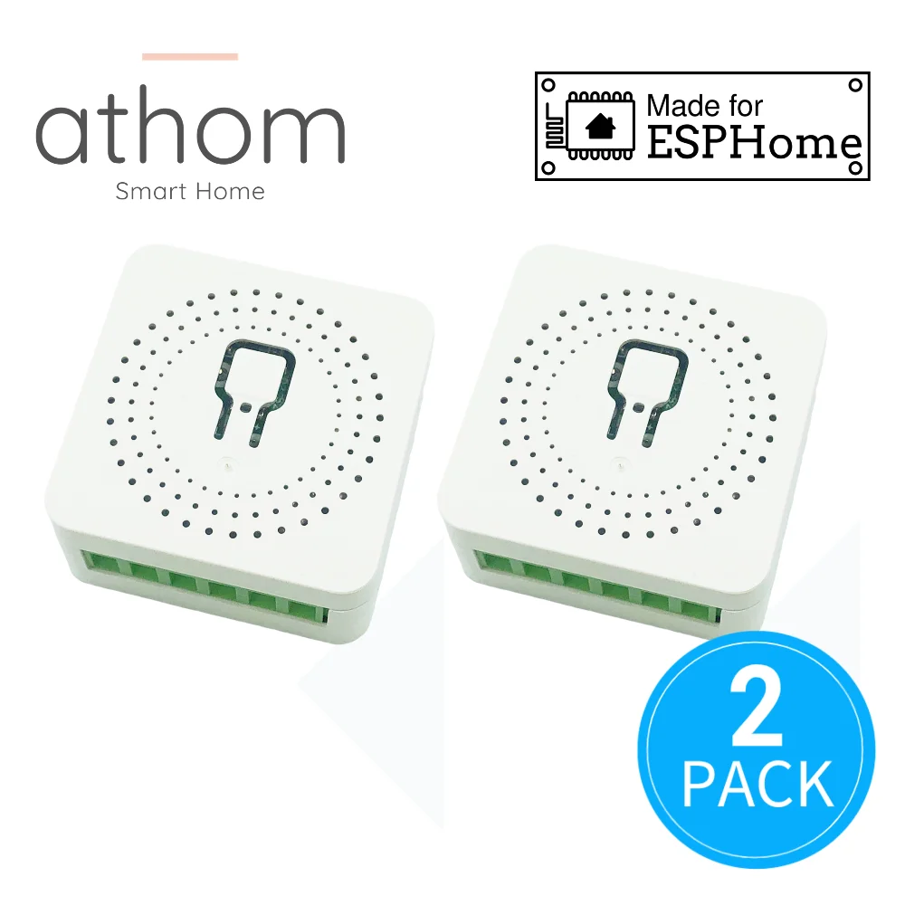 

ATHOM preflashed ESPHome Mini Relay Switch 3 Way 16A Works With Home Assistant