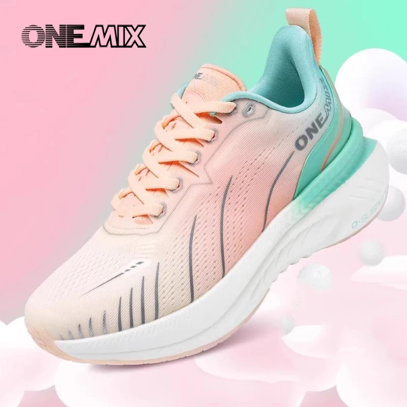 ONEMIX damskie trampki czarne oddychające buty do biegania dla kobiet 2024 projektant darmowa wysyłka różowe modne tłumiące buty sportowe