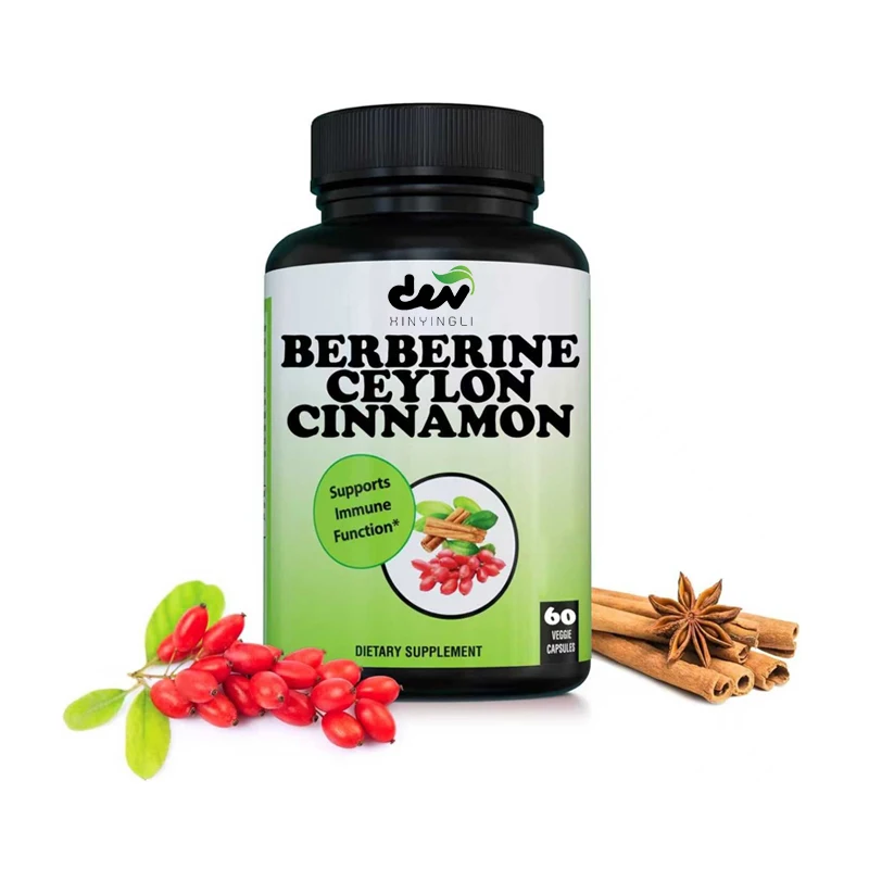 Berberine Capsules -1200 Milligrams of Aspartic Acid and 100 Milligrams of Organic Ceylon Cinnamon for A Healthy Immune System