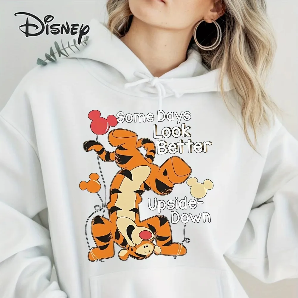 Damen Disney Winnie The Pooh Tigger Damen Herren Hoodies Hoody Sweatshirt Pullover Herbst Winter Übergröße Lange Ärmel