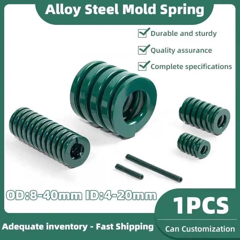 Green 1PCS Mould Die Spring Spiral Stamping Compression Springs For for Updating Pedals Outer Diameter 8-40mm ID 4-20mm