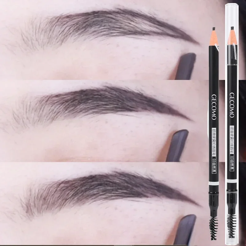 Black Brown Eyebrow Pencil Waterproof Peel Off Line Eyebrow Tint Pen Lasting Not Fading Natural Brow Enhancers Makeup Cosmetics