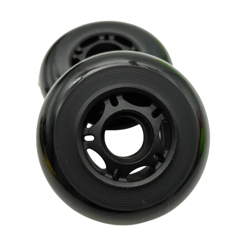 Roda não intermitente para patins, roda preta, frete grátis, 72mm, 76mm, 80 mm