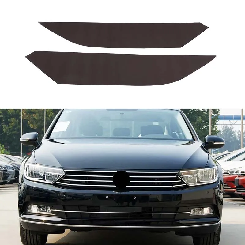 

2Pcs TPU black For Volkswagen Magotan B8 2015-2023 car headlight film decorative sticker car exterior protection accessories
