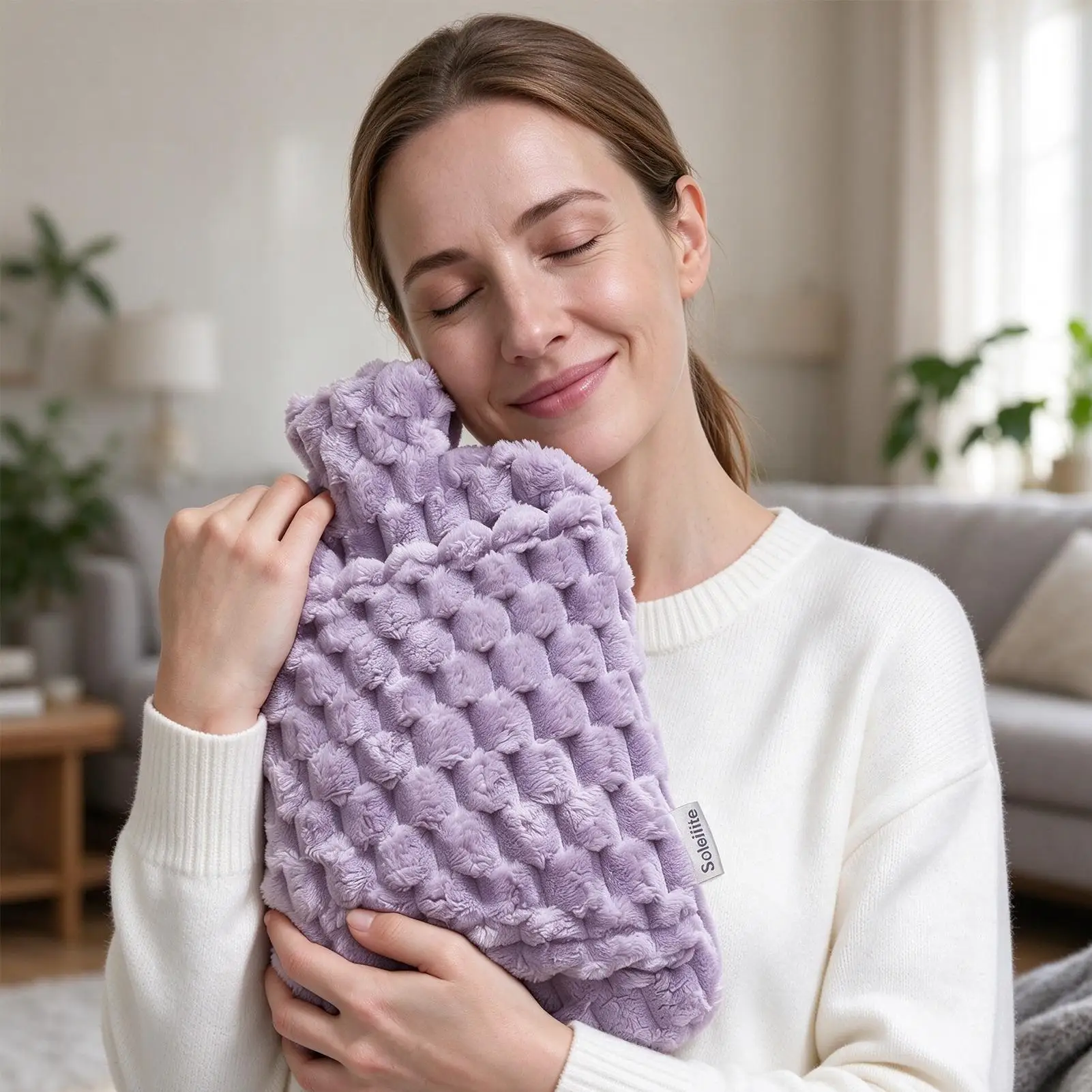 Hot Compress Water Bottle 2.5L Cold Feet Thermal Solution Hot Water Bottle Warm Compress For Men Women Family Neck Hand Feet