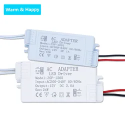 LEDドライバー電源、LEDライトストリップ用照明トランスフォーマー、ac 220、12v、1a 2a、3a、5a、12w、24w、36w、60w