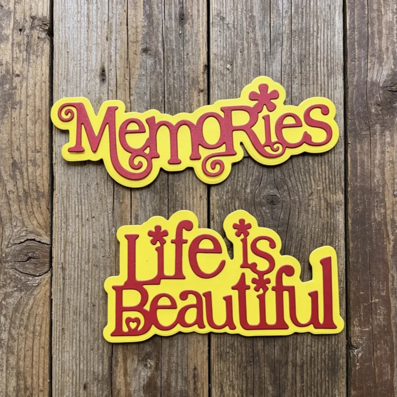 English word memories life decoration die Metal cutting dies scrapbook Paper cards embossing craft Die Cut handmade craft