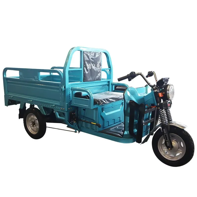 Factory Wholesale 60V 1200W Electric Cargo Tricycle 3 Wheel Open Body 800kg Payload for Warehouse and Farm Transport Sale