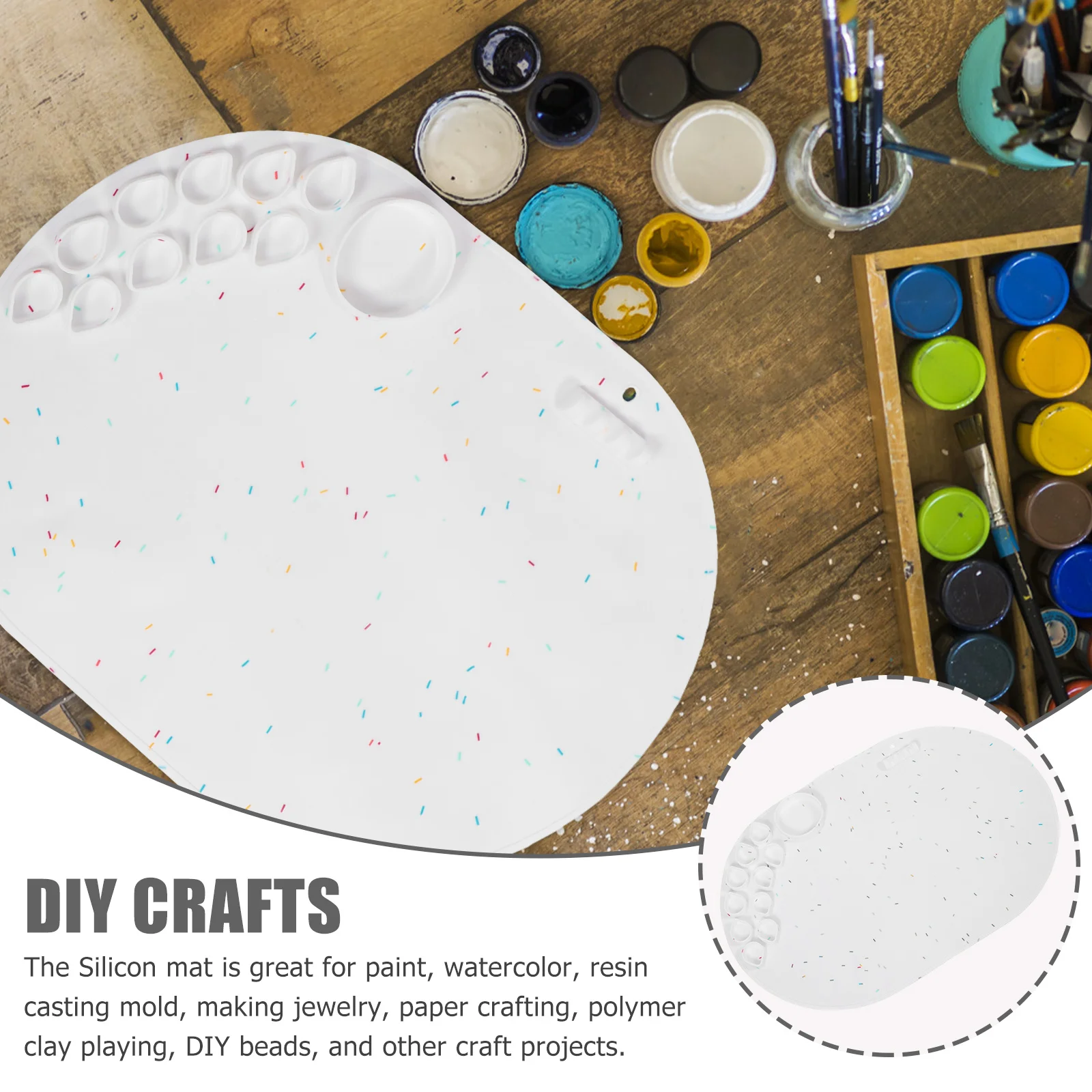 Silikonowa mata do rękodzieła do malowania, nieprzywierająca, wielokrotnego użytku, do projektów DIY, lekka, przenośna, wielofunkcyjna tablica do malowania