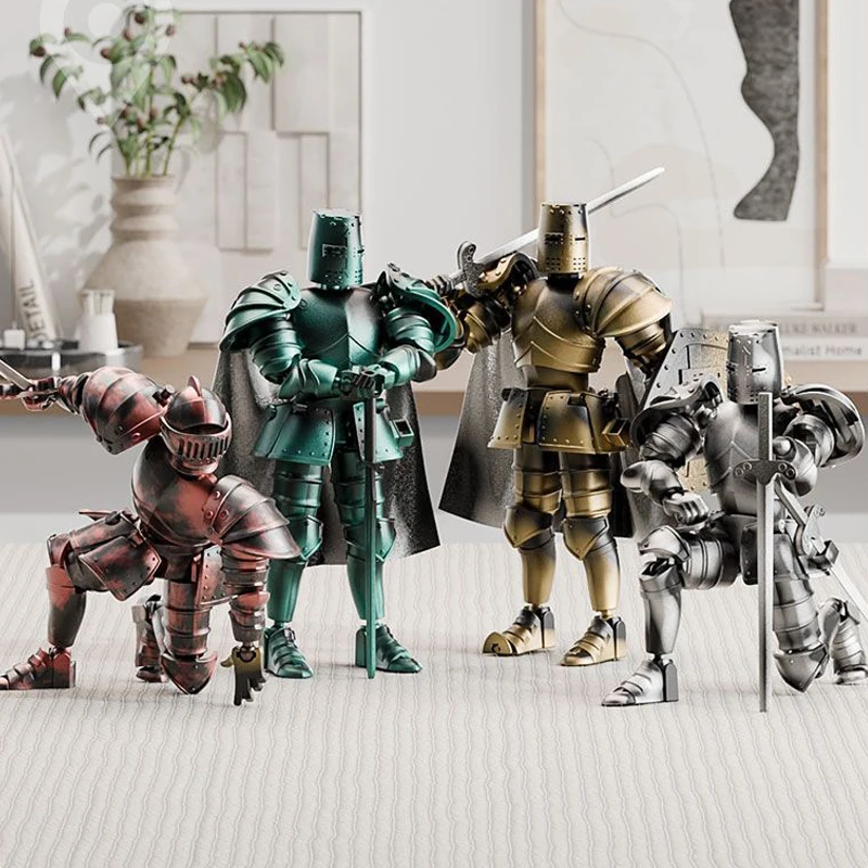 مجموعة نماذج الفارس المدرعة الثقيلة من العصور الوسطى - تتطلب التجميع، تأتي مع الدرع والإكسسوارات، ديكور مثالي لسطح المكتب #2