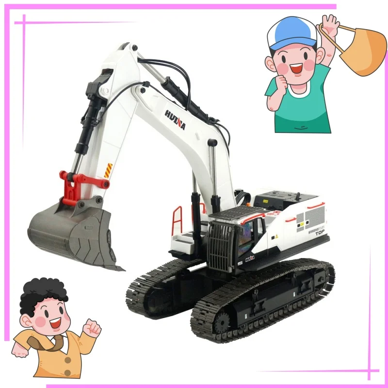 Huina 1594 22-Channel Alloy Model Modified Machine Large Electric Excavator Remote Control Engineering Car Children'S Toys