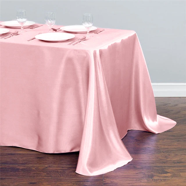 145x275cm Rectangle Tablecloth Wedding Table Cover for Restaurant Banquet Anniversary Party Dining Satin Table Cloth Decoration