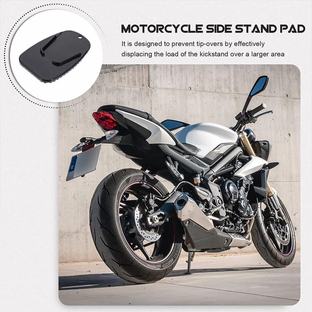 

8 Pcs Motorcycle Stand Pad Kickstand Cushions Side Foot Plastic Replacement Pads Rubber Motorbike Support Universal