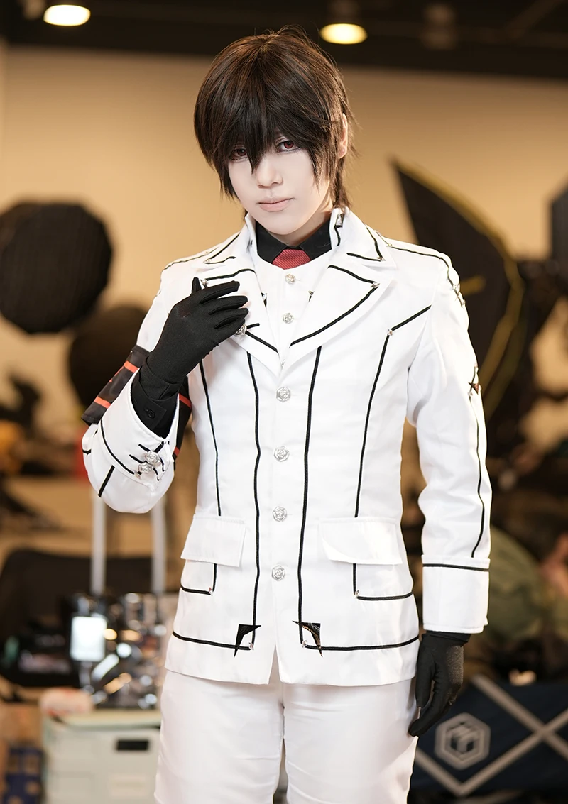 

Anime Vampire Knight Kuran Kaname Cosplay Costume Men Women White Coat Vest Pants Uniform Halloween Carnival Party Suit