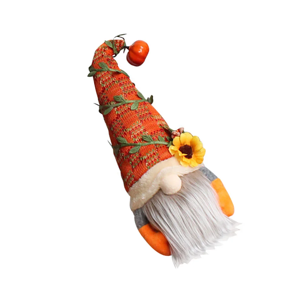 Pumpkin Sunflower Faceless Halloween Decorations Louse Plush Gnome Children Toy Window