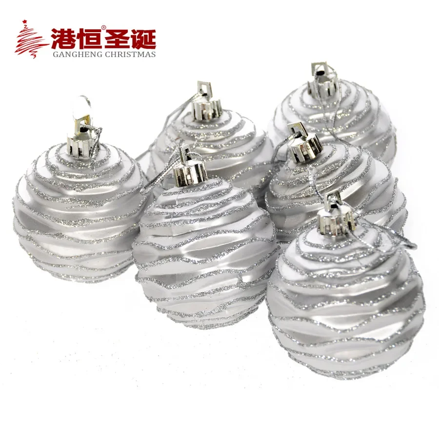 Christmas tree decorations 6cm matte diamond painted Christmas ball (6 Pack) multi color available 72g