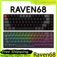 Teamwolf RAVEN68 Magnetic Switch Mechanical Keyboard Custom 68Key Hot-swap RGB Backlight Wired Esport Games RT Keyboard Valorant