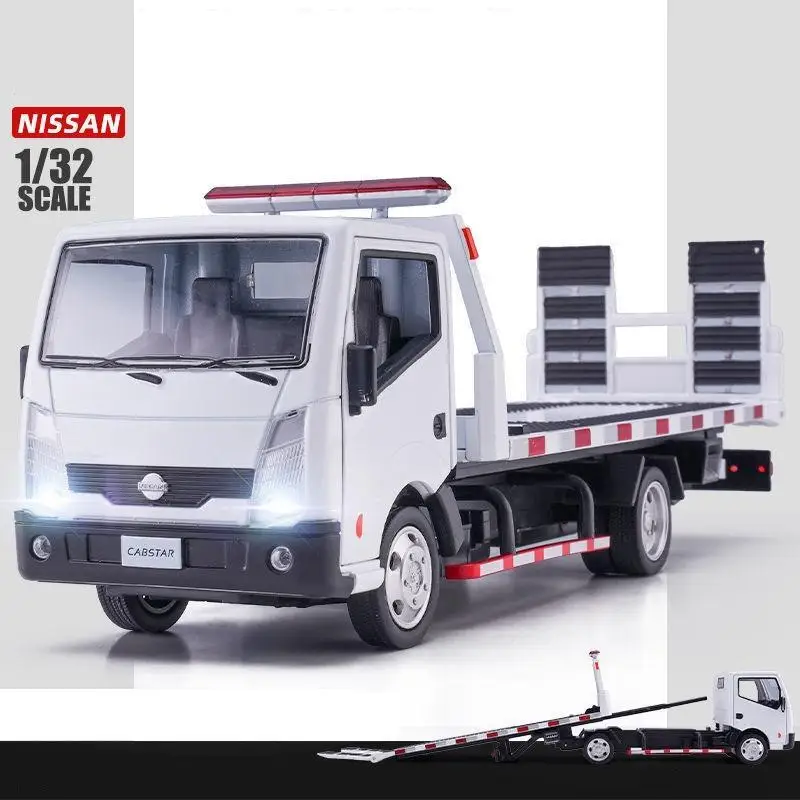 Nissan Cabstar Trailer Truck Toy, modelo de veículo Diecast Matal