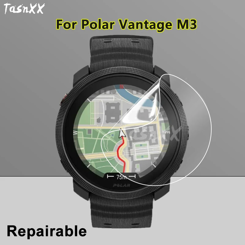 Ultra Clear Slim Screen Protector For Polar Vantage M3 Smart Watch Anti Scratch Soft TPU Repairable Hydrogel Film -Not Glass