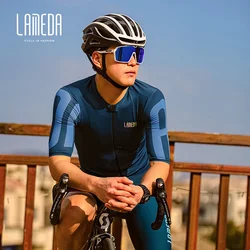 Lameda Short-sleeved Cycling Jersey Breathable Men's Cycling Shirt Tight-fitting Summer Men's Cycling Clothing