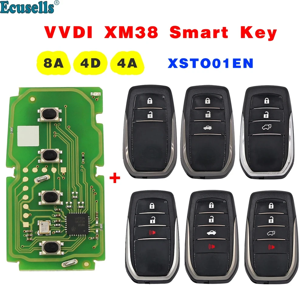 Xhorse VVDI XM38 Smart Key 8A 4D 4A for Toyota Camry Rav4 Hilux Land Cruiser Support Rewirte for VVDI KEY TOOL Plus Max VVDI2