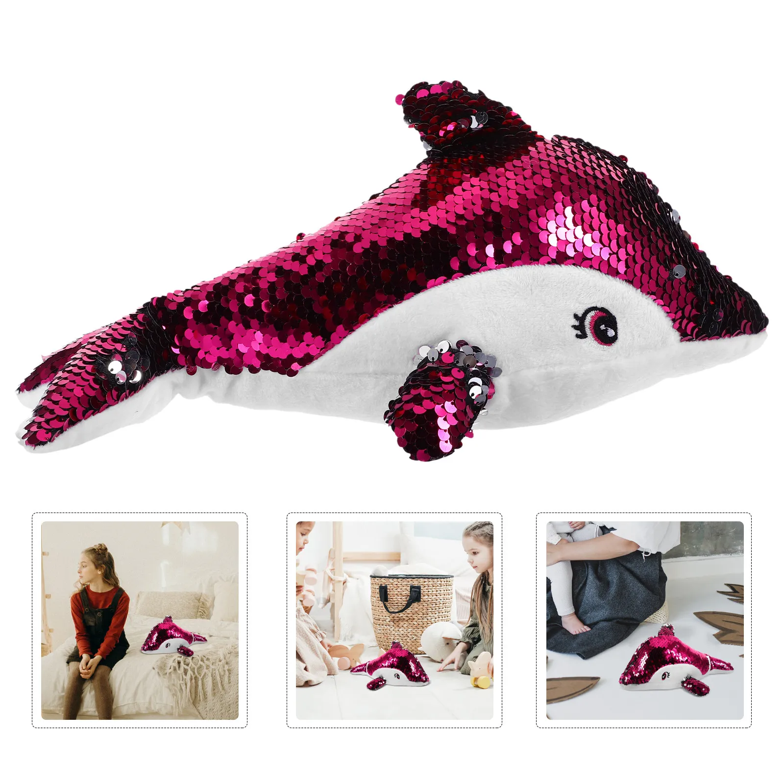 

Мягкая игрушка-дельфин с пайетками, сенсорная игрушка для декора детской комнаты, подарок, новинка, украшение для дома, сенсорная мягкая игрушка-животное