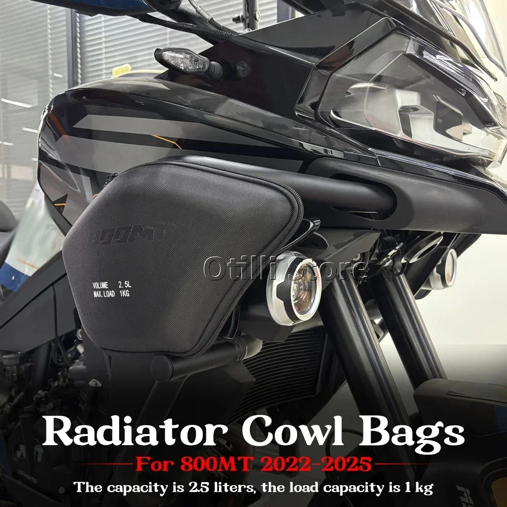 For CFMOTO 800MT Motorcycle Radiator Cowl Bags MT800 Front Side Bag CF 800 MT 2022 2023 2024 2025 Waterproof Tool Placement Bag