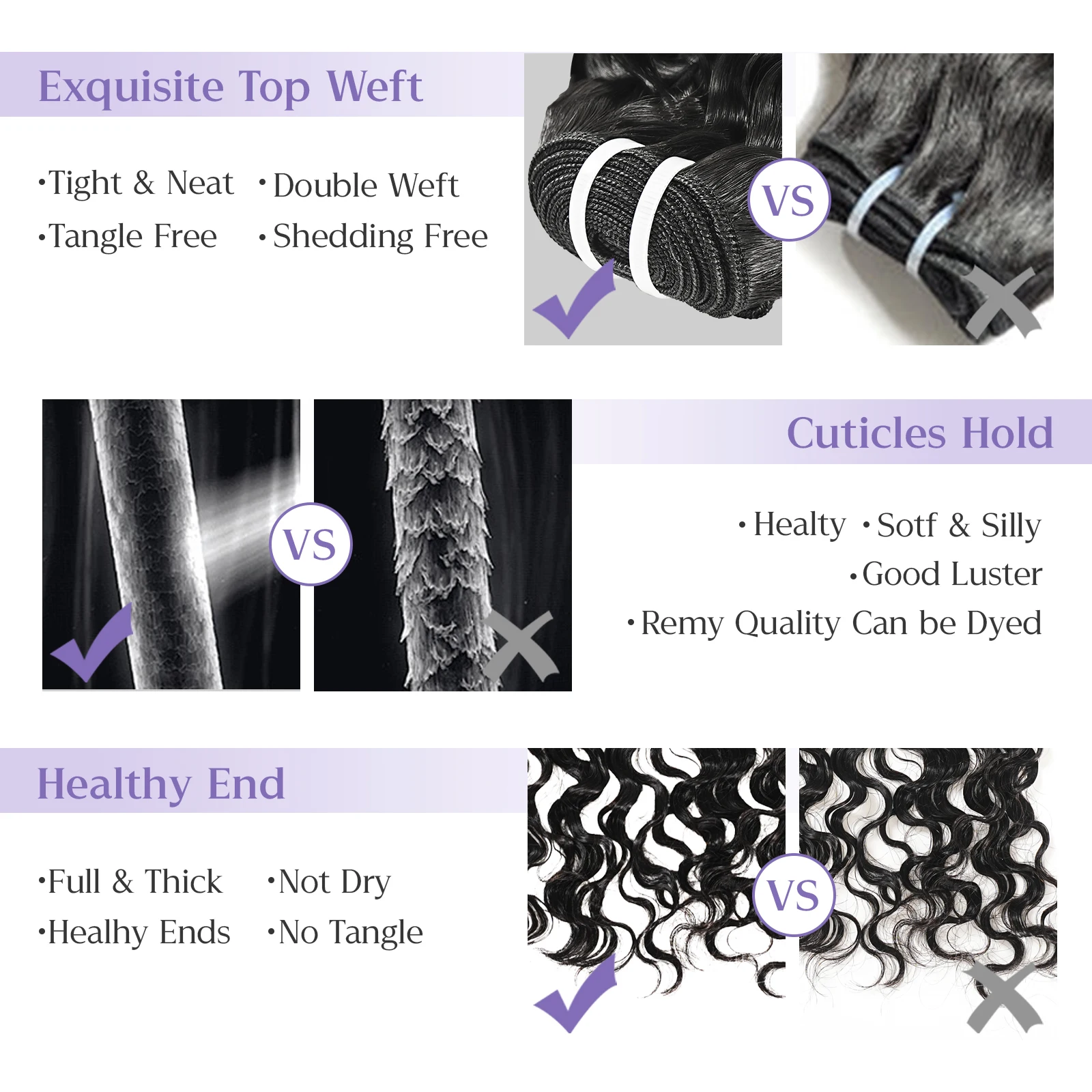 وصلات شعر خام مجعدة بورمية 100 جرام/قطعة من Powcign، شعر بشري بكر غير معالج 100%، جودة عالية غير مرئية للنساء