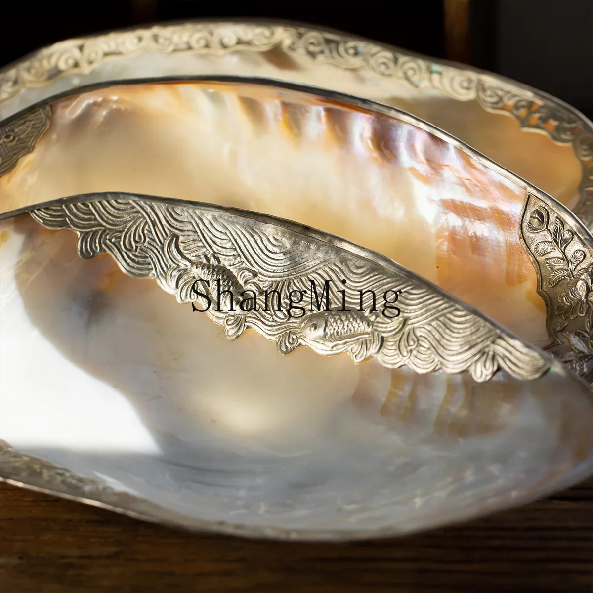 

CLL shell tray jewelry cosmetics storage tray light luxury home decoration living room decoration