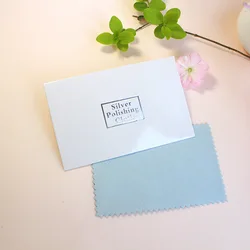 100pcs 10X7cm Pure white Color Packaging Silver Polish Cloth Gold Silver Deerskin Velvet Jewelry Wiping Cleaning Tools